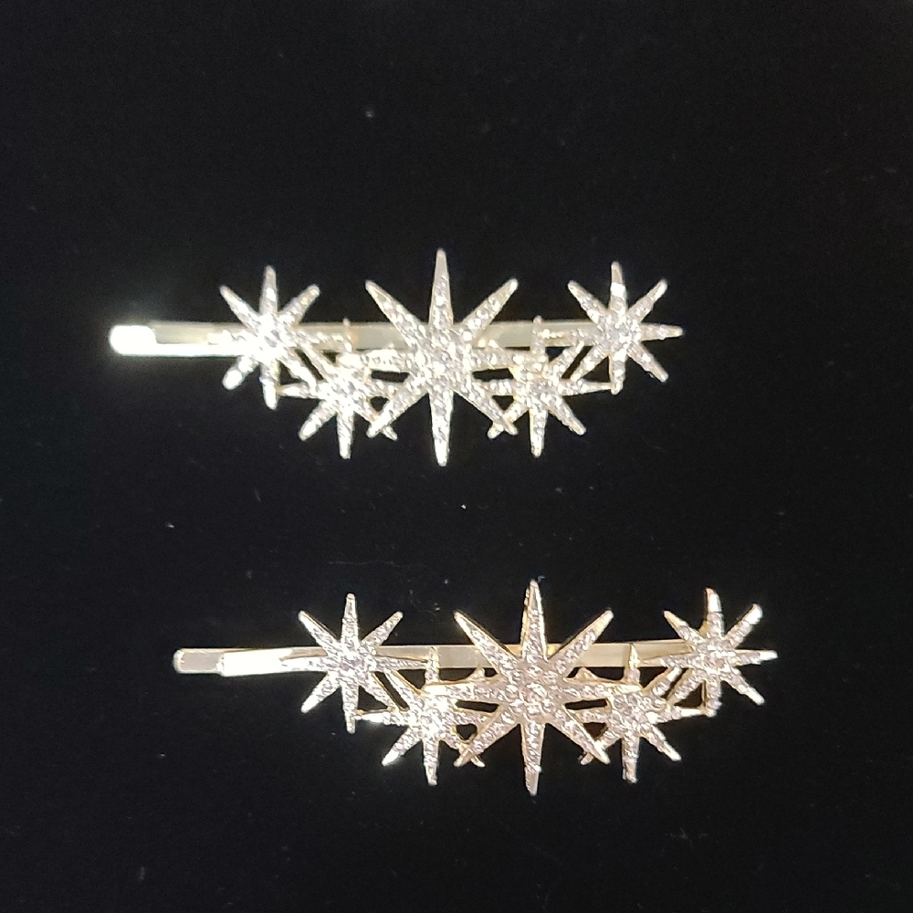 Gold Star Hair Clips